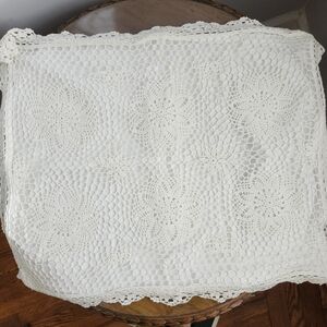 Blair Products Vintage White Crochet Lace Pillow Sham Set (2) Standard Size